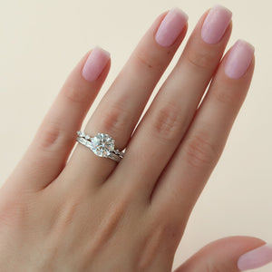 The Lindsey Set With A 2 Carat Round Lab Diamond