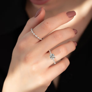 The Lindsey Set With A 2 Carat Round Lab Diamond