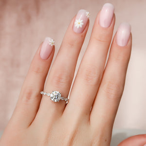 The Lindsey Set With A 2 Carat Round Lab Diamond