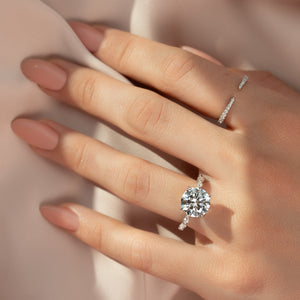 The Lindsey Set With A 2 Carat Round Lab Diamond