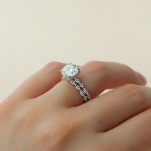 The Lindsey Set With A 2 Carat Round Lab Diamond