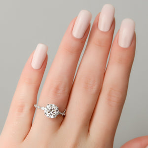 The Lindsey Set With A 2 Carat Round Lab Diamond