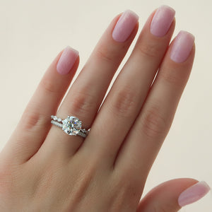 The Lindsey Set With A 2 Carat Round Lab Diamond