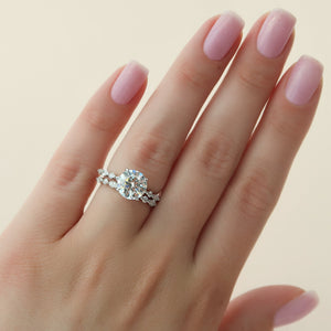 The Lindsey Set With A 2 Carat Round Lab Diamond