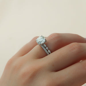 The Lindsey Set With A 2 Carat Round Lab Diamond