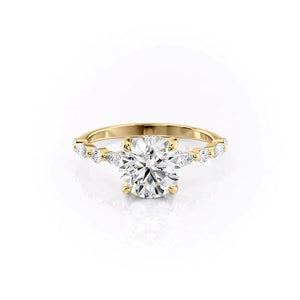 The Lindsey Set With A 1.5 Carat Round Moissanite