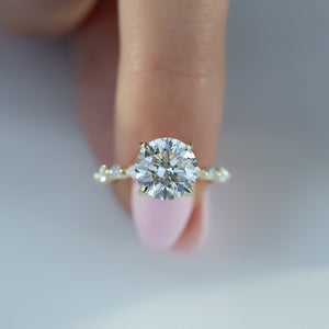 The Lindsey Set With A 2 Carat Round Lab Diamond