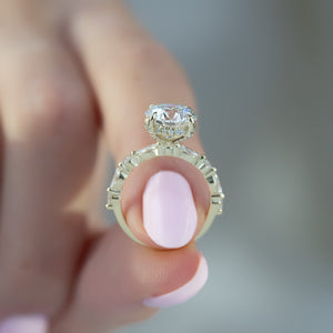 The Lindsey Set With A 2 Carat Round Lab Diamond