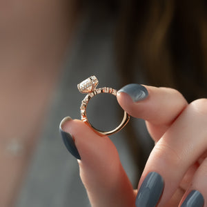 The Lindsey Set With A 3 Carat Radiant Lab Diamond