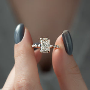 The Lindsey Set With A 3 Carat Radiant Lab Diamond