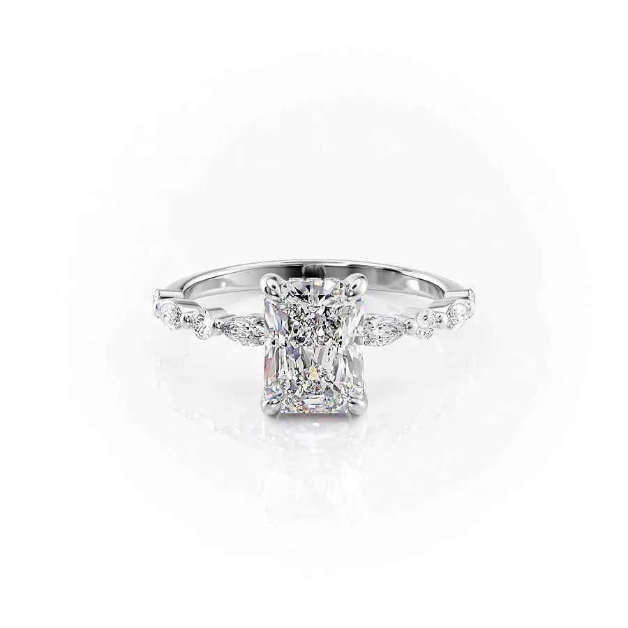 The Lindsey Set With A 1 Carat Radiant Moissanite