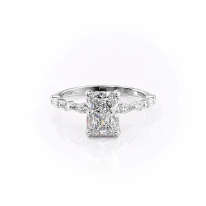 The Lindsey Set With A 5 Carat Radiant Moissanite