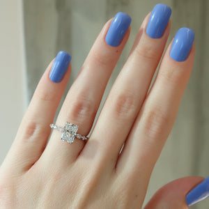 The Lindsey Set With A 2 Carat Radiant Lab Diamond