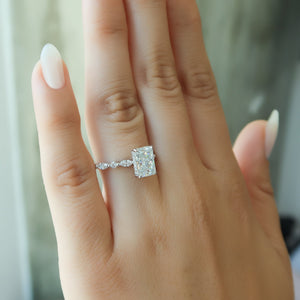 The Lindsey Set With A 2 Carat Radiant Lab Diamond