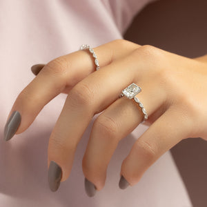 The Lindsey Set With A 2 Carat Radiant Lab Diamond