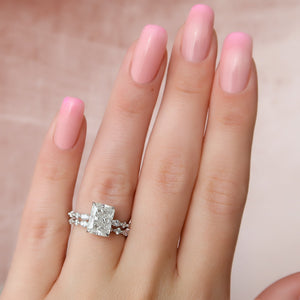 The Lindsey Set With A 2 Carat Radiant Lab Diamond