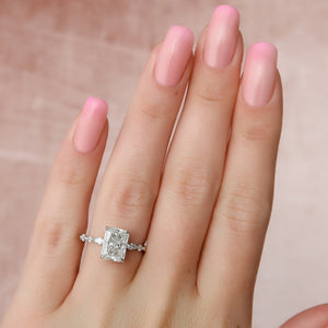 The Lindsey Set With A 2 Carat Radiant Lab Diamond