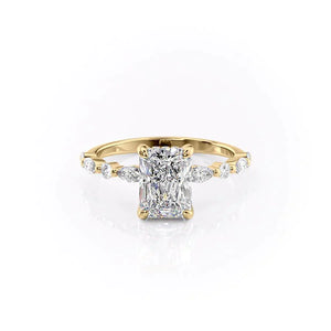 The Lindsey Set With A 3.5 Carat Radiant Moissanite
