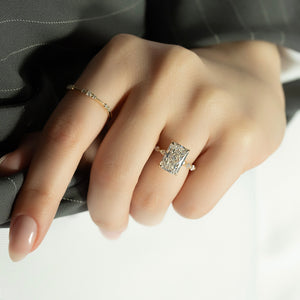 The Lindsey Set With A 2 Carat Radiant Lab Diamond