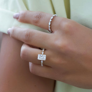 The Lindsey Set With A 2 Carat Radiant Lab Diamond