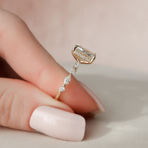The Lindsey Set With A 2 Carat Radiant Lab Diamond