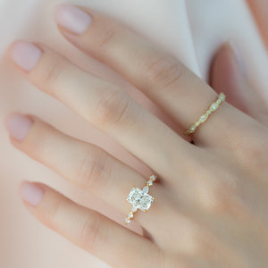 The Lindsey Set With A 2 Carat Radiant Lab Diamond