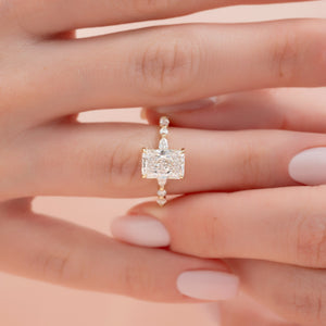 The Lindsey Set With A 2 Carat Radiant Lab Diamond