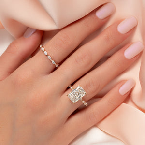 The Lindsey Set With A 2 Carat Radiant Lab Diamond