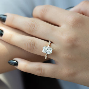 The Lindsey Set With A 2 Carat Radiant Lab Diamond
