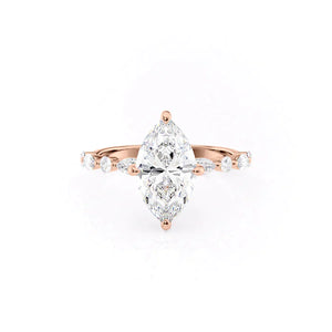 The Lindsey Set With A 1.5 Carat Marquise Lab Diamond