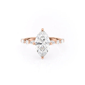 The Lindsey Set With A 2.5 Carat Marquise Moissanite