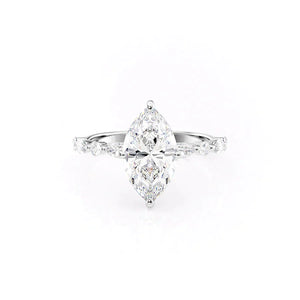 The Lindsey Set With A 2.5 Carat Marquise Lab Diamond