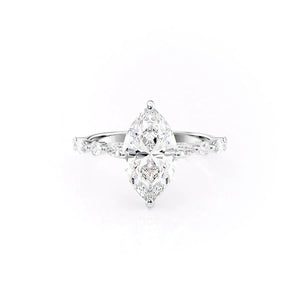 The Lindsey Set With A 4 Carat Marquise Moissanite
