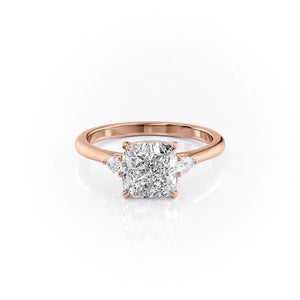 The Pears Liv Set With A 3 Carat Cushion Lab Diamond