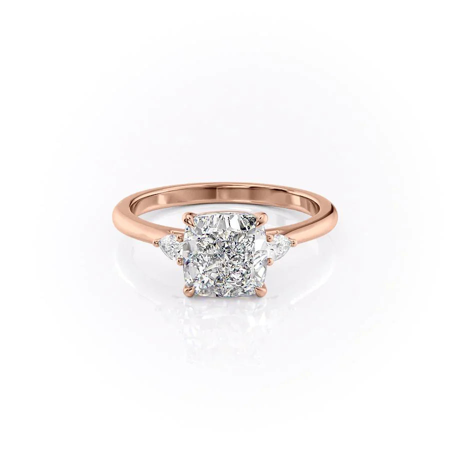 The Pears Liv Set With A 2.5 Carat Cushion Moissanite