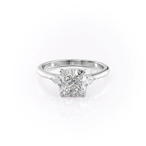 The Pears Liv Set With A 3 Carat Cushion Lab Diamond