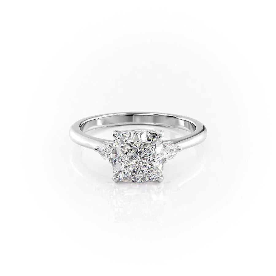 The Pears Liv Set With A 3 Carat Cushion Lab Diamond