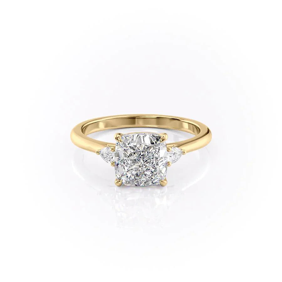 The Pears Liv Set With A 3 Carat Cushion Lab Diamond