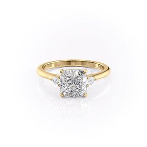The Pears Liv Set With A 3.5 Carat Cushion Moissanite