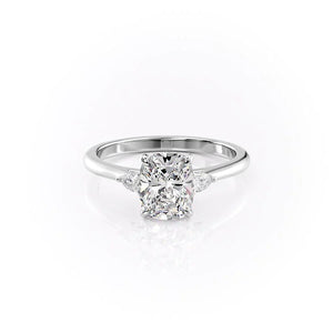 The Pears Liv Set With A 1.5 Carat Elongated Cushion Lab Diamond