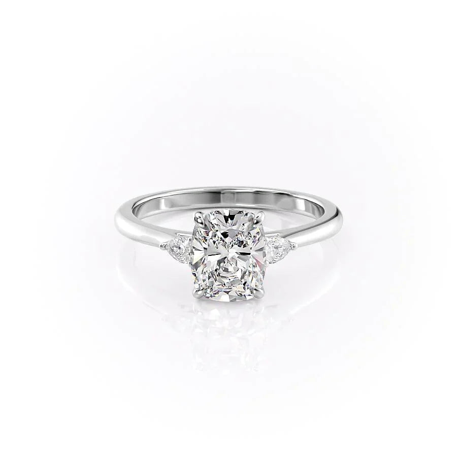 The Pears Liv Set With A 1.5 Carat Elongated Cushion Moissanite