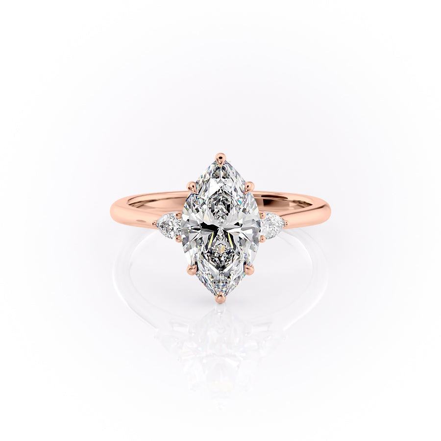 The Pears Liv Set With A 3.5 Carat Marquise Moissanite