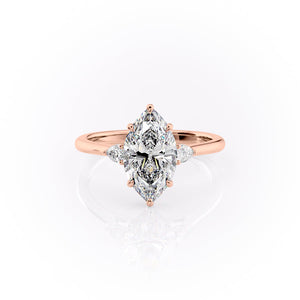 The Pears Liv Set With A 3.5 Carat Marquise Moissanite