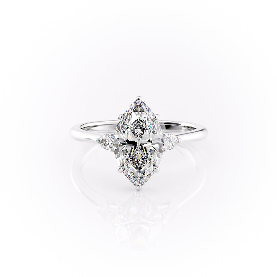 The Pears Liv Set With A 1 Carat Marquise Lab Diamond