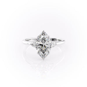 The Pears Liv Set With A 3.5 Carat Marquise Moissanite