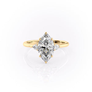 The Pears Liv Set With A 1 Carat Marquise Lab Diamond
