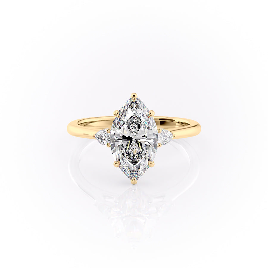 The Pears Liv Set With A 3.5 Carat Marquise Moissanite