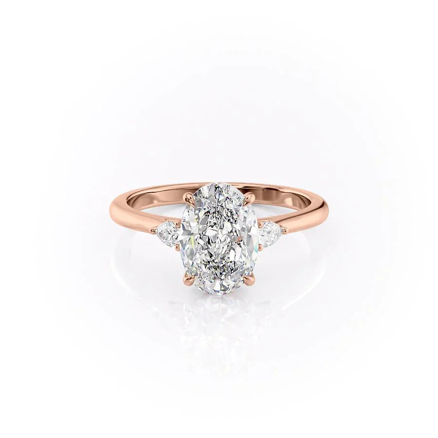 The Pears Liv Set With A 1 Carat Oval Lab Diamond
