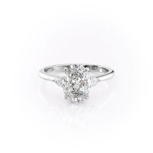 The Pears Liv Set With A 2.5 Carat Oval Moissanite