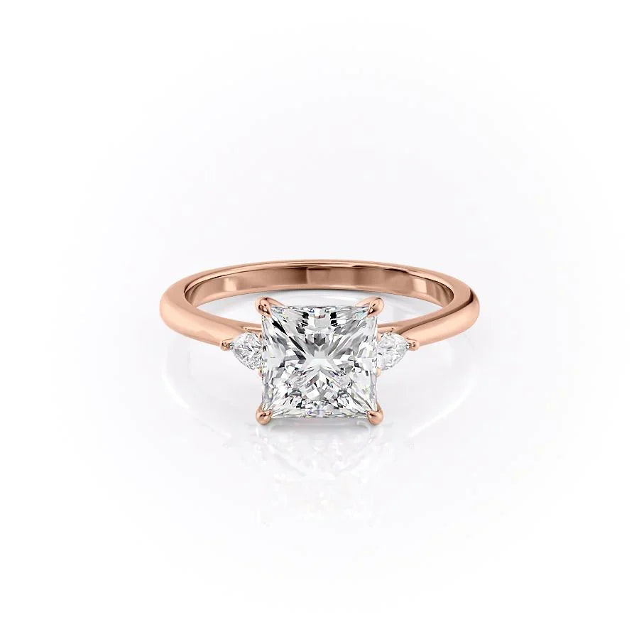 The Pears Liv Set With A 4.5 Carat Princess Moissanite